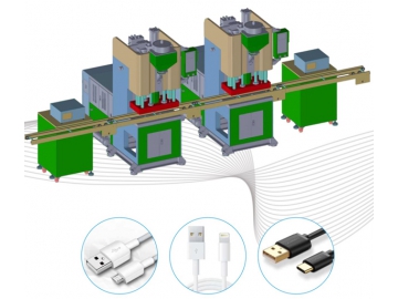 Máquina automática de pruebas eléctricas y moldeo