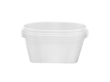 Contenedor con tapa de plástico IML de 70ml, CX005