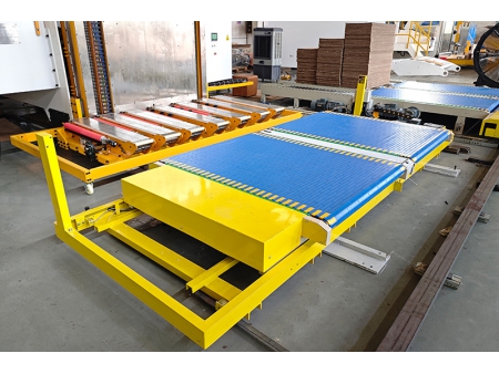 Carro de transferencia con centrado automático