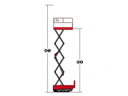 Plataforma de tijera sobre orugas, serie XE-CT