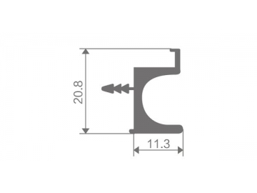Tirador continuo de aluminio extruido