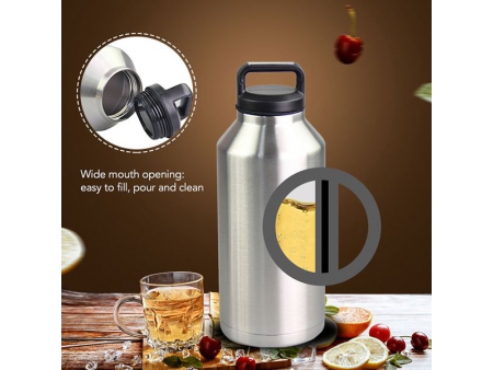 Growler de 3.8L de Doble Pared con Boca Ancha y Tapa Chug
