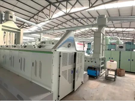 Línea de reciclaje de residuos textiles