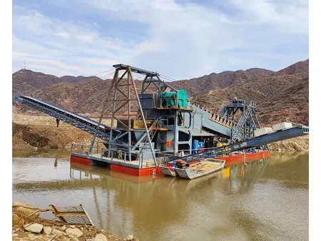Draga de rosario de cangilones / Draga de cadena