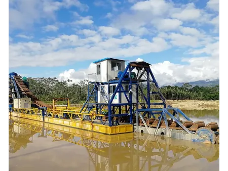 Draga de rosario minera / Draga de rosario de cangilones