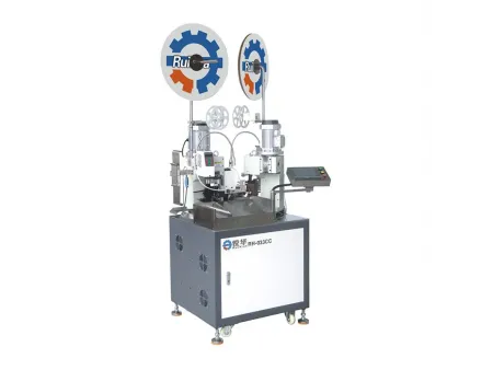 Máquina crimpadora automática de terminales de dos lados de alambre de gran diámetro