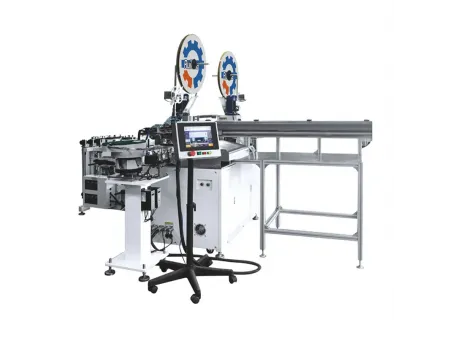 Máquina automática de crimpado de terminales de dos lados e inserción de sellos/carcasa de un lado