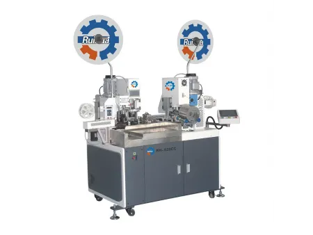 Máquina automática de crimpado de terminales de dos lados e inserción de sellos