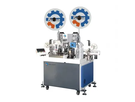 Máquina automática de crimpado de terminales de dos lados e inserción de sellos de un lado