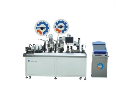 Máquina automática de crimpado de terminales de dos lados y marcado de tubos termoretráctiles
