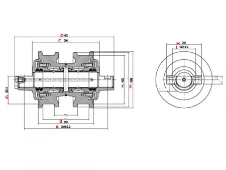 Rodillo inferior para bulldozer Komatsu D85