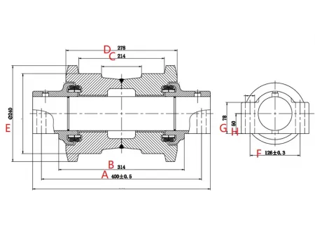Rodillo inferior para excavadora Volvo EC480