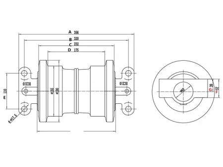 Rodillo inferior para excavadora Volvo EC210