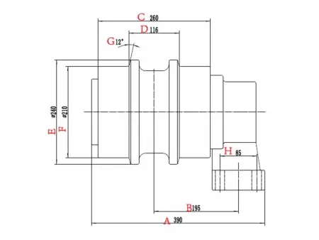 Rodillo superior para excavadora Hitachi EX1200