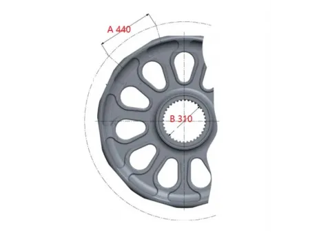 Rueda dentada para excavadora Hitachi EX2600