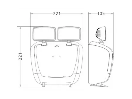 Luz de emergencia LED de doble foco de alto rendimiento (2×6 W), BLA2000
