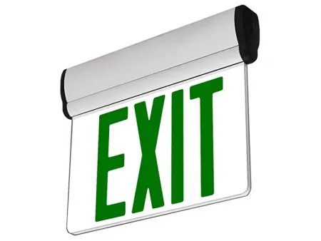 Señal de salida LED con iluminación lateral y panel acrílico transparente/espejado, JELBEX