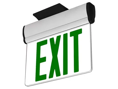 Señal de salida LED con iluminación lateral y panel acrílico transparente/espejado, JELBEX