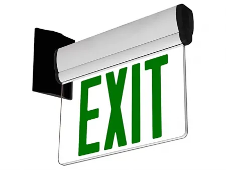 Señal de salida LED con iluminación lateral y panel acrílico transparente/espejado, JELBEX