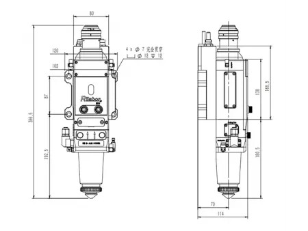 Cabezal de corte láser de fibra de 8 kW