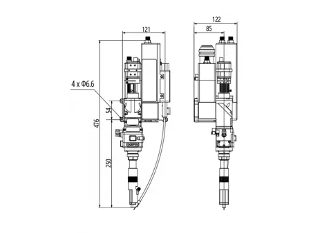Cabezal de soldadura láser oscilante de doble eje de 3 kW (con alimentador de alambre)