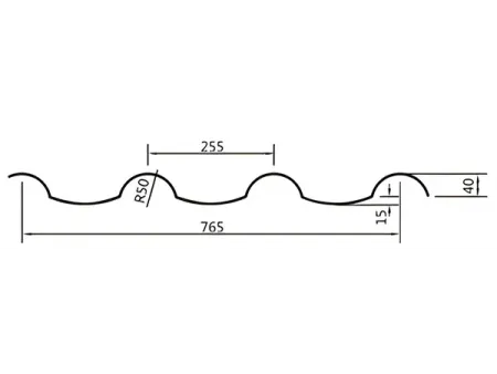 Tejas de acero con recubrimiento de color estilo clásico