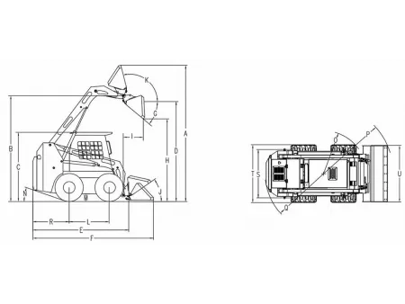 Minicargadora sobre ruedas JC75
