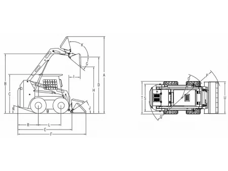 Minicargadora sobre ruedas JC120