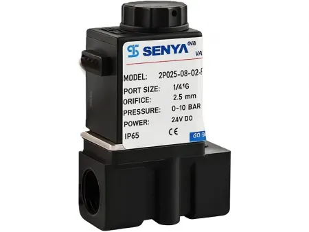 Serie 2P  Válvula solenoide de nailon de 2/2 vías