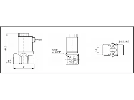 Serie 2P  Válvula solenoide de nailon de 2/2 vías
