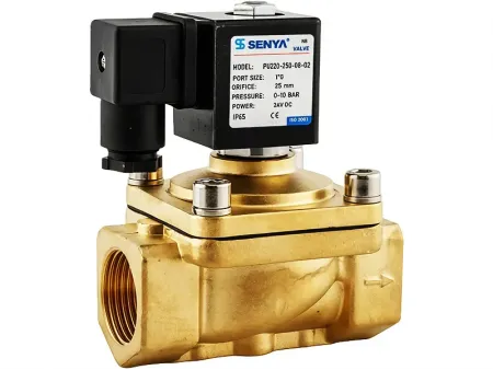 Serie PU220  Válvula solenoide de latón de 2/2 vías