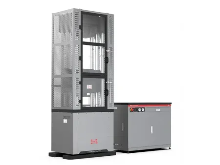 Máquina de ensayo universal servohidráulico, doble espacio, agarre de cuña