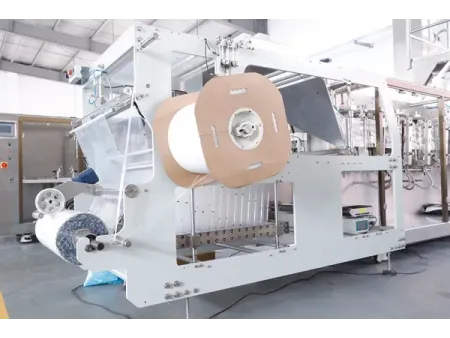 Envasadora horizontal para bolsas stand up con zipper, llenado con 1 boquilla