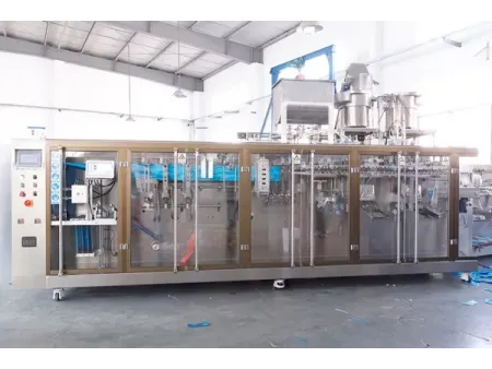 Envasadora horizontal de bolsas con boquilla, llenado con 1 boquilla