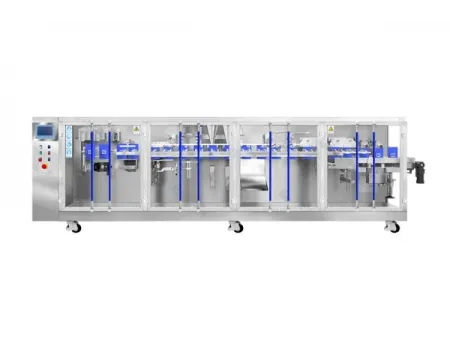 Envasadora de bolsas prefabricadas por servo motor (llenado con 2 boquillas)