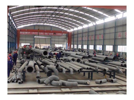 Construcción y funcionamiento del taller de fabricación de tuberías