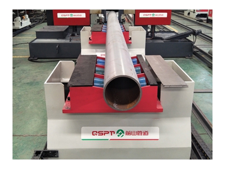 Sistema de transporte de tuberías para la máquina de corte con sierra de cinta para tuberías