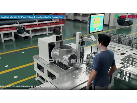 Línea de producción de carretes de tubería prefabricados con transportador modular