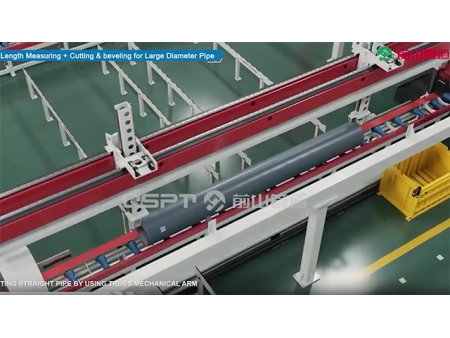 Línea de producción de carretes de tubería prefabricados con transportador modular