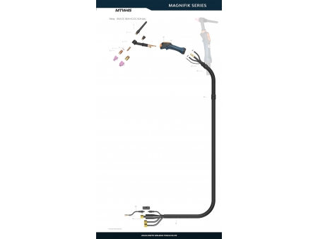 Pistola de soldadura TIG, MTW45
