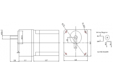 Motor paso a paso híbrido con caja de engranajes de dientes rectos de 57mm