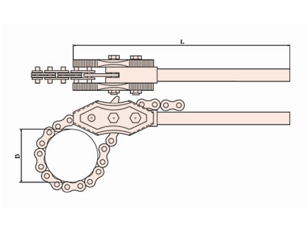 Llave de cadena para tubos antichispas 129