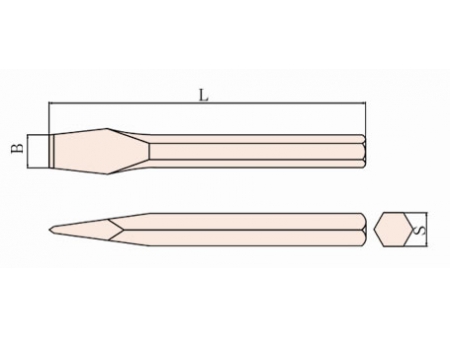 Cincel plano hexagonal antichispas 232