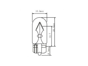 Bombillas de cuña para automóvil T10 (W3W/W5W/WY5W)