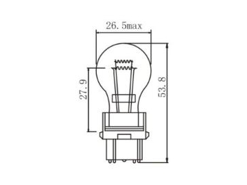 Bombillas miniatura con doble haz P27/7W 3157