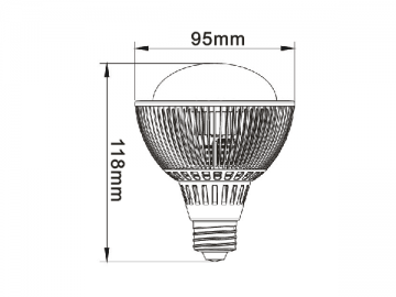 Foco reflector LED E27 9W
