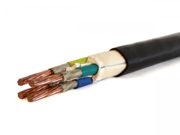 Cable de tensión 0.6/1kV resistente al fuego con aislamiento de plástico / Cable de tensión con funcionamiento en fuego