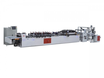 Máquina para fabricar bolsas de tres lados con sellado central