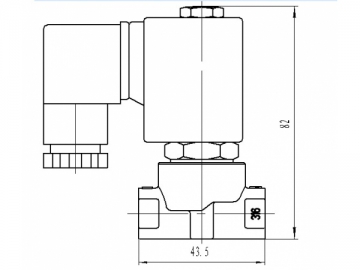 Válvula de solenoide para gas y líquido 2W-050-08