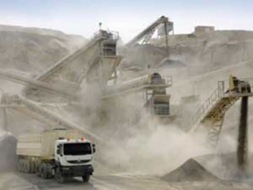 Malla metálica para minería